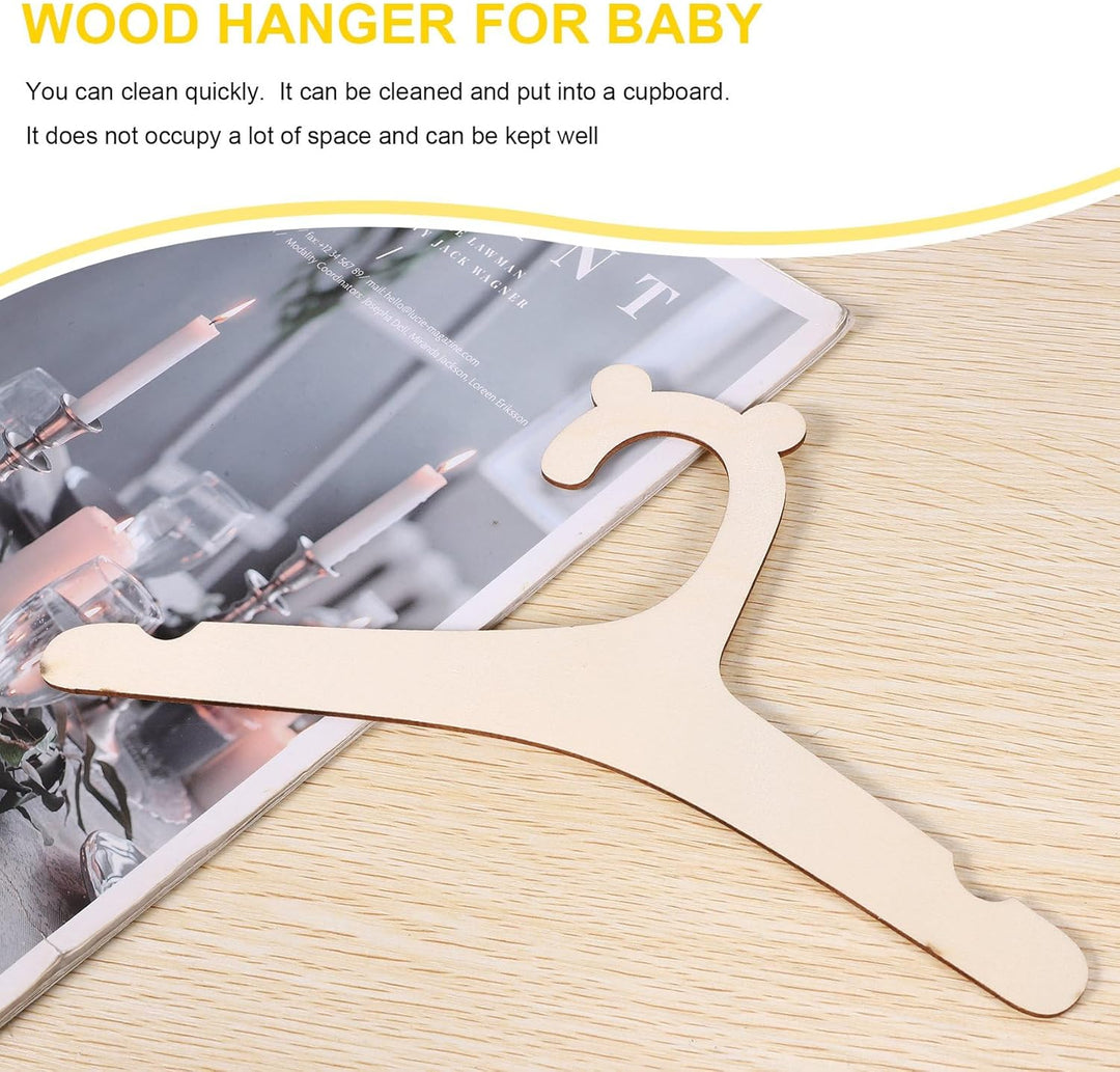 Oewnvmd 30 StüCke HolzbüGel für Babykleidung BüGel für Baby Kleider BüGel Gestell Raum Kindergarten