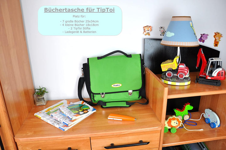 PUNALU TipToi Tasche, Tasche für TipToi Stift & TipToi Bücher, Büchertasche mit Platz für 2 Stifte u