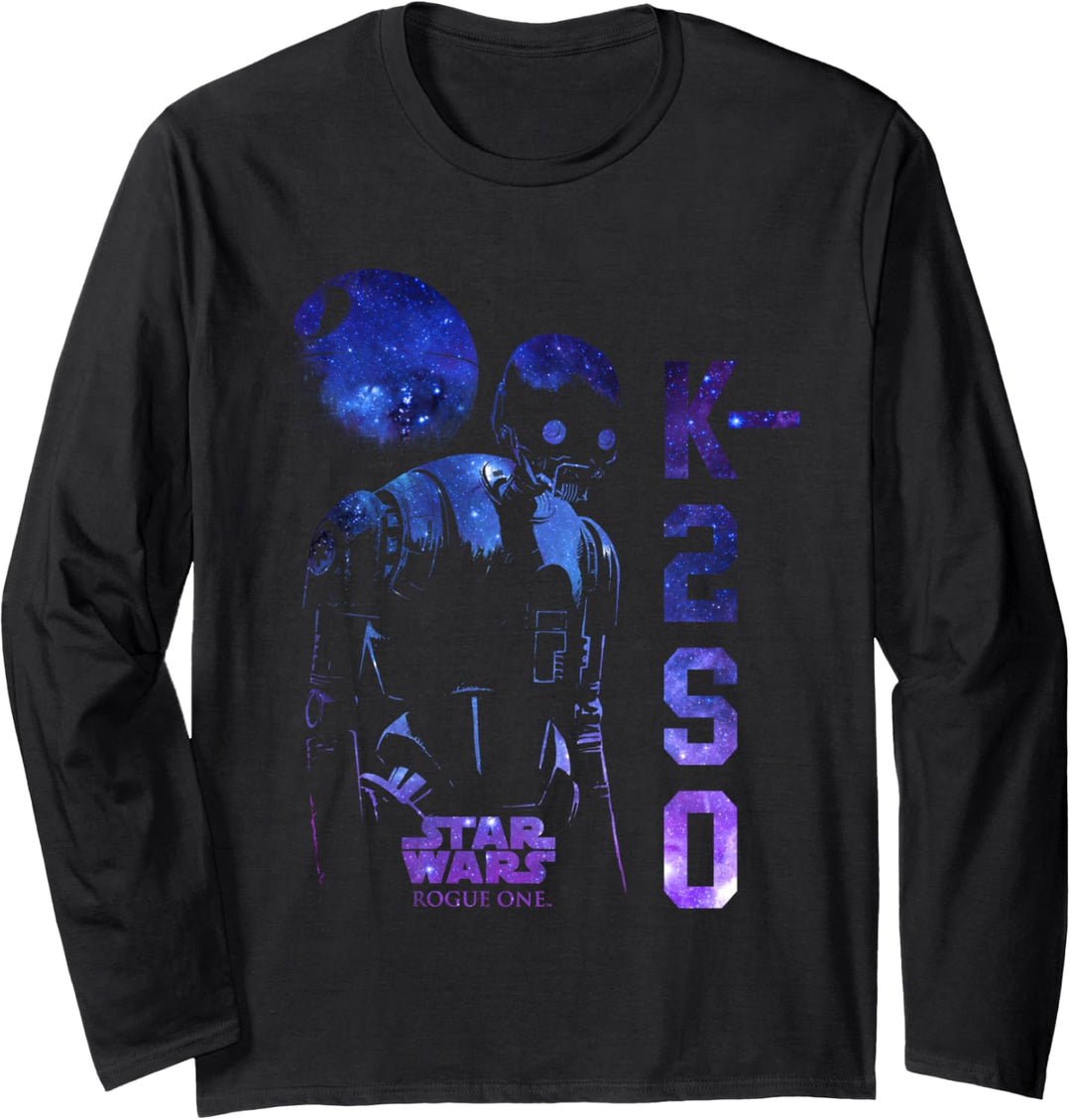 Star Wars Rouge One K-2SO Galaxy Portrait Langarmshirt