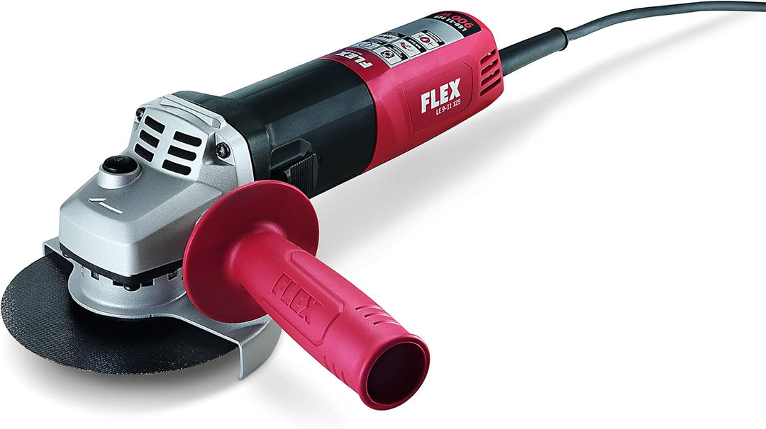 Flex Winkelschleifer LE 9-11 125 (ø 125 mm, 900 Watt, Schleifmaschine inkl. Transportbox L-Boxx, Zus
