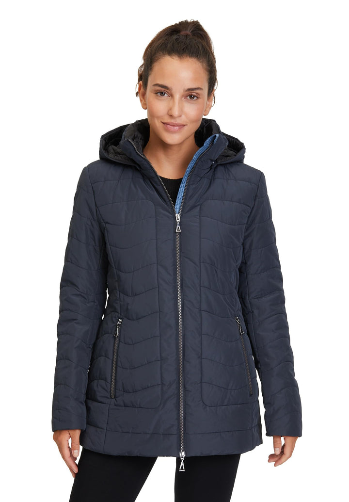 Gil Bret Damen Steppjacke mit Abnehmbarer Kapuze 36 8534 Dark Navy, 36 8534 Dark Navy