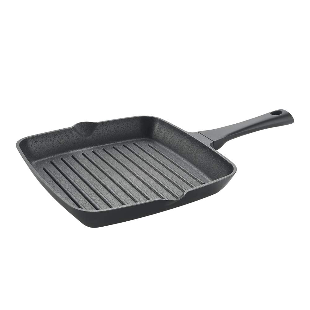 METALTEX ASADORA Grill ALUMINIO FUNDIDO 'XPERT' 28x28 CMS, Detailed in The Description, Schwarz Gril