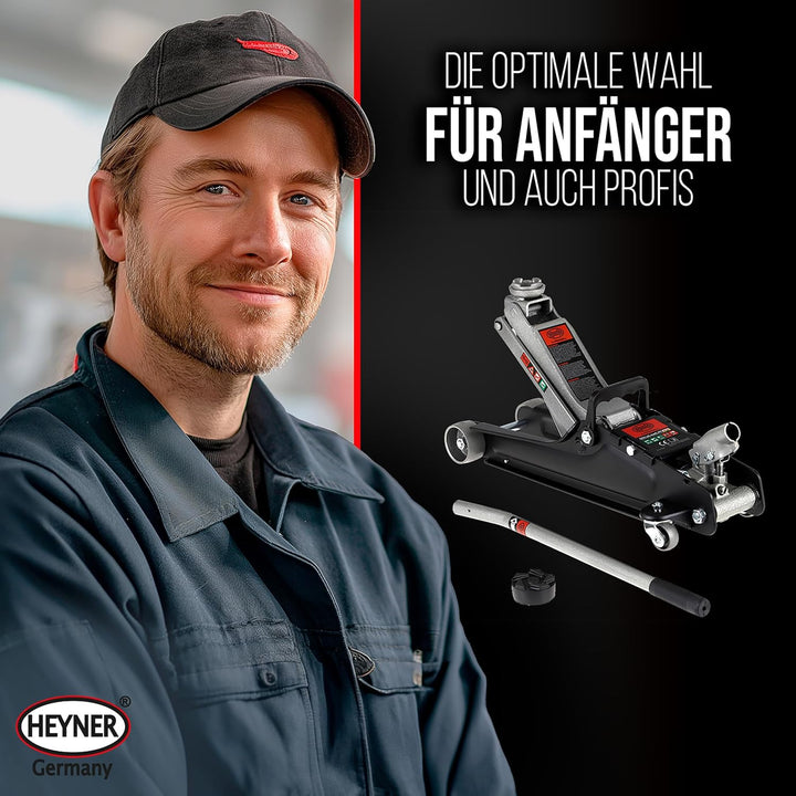 HEYNER® 347020 Rangierwagenheber Wagenheber hydraulisch extra flach 2,25 Tonnen