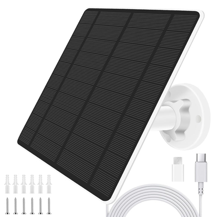 Eufy Security Solarpanel (5W) Kompatibel mit EufyCam, Solarpanel 5V mit USB-C Anschluss, Micro USB A