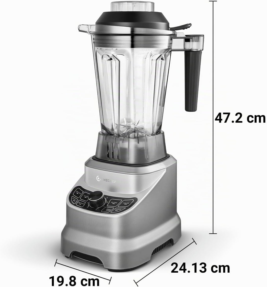 AMZCHEF Standmixer 1800 Watt | 1.85L Mixer Hochleistungsmixer | Blender mit 8 Einstellbaren Geschwin