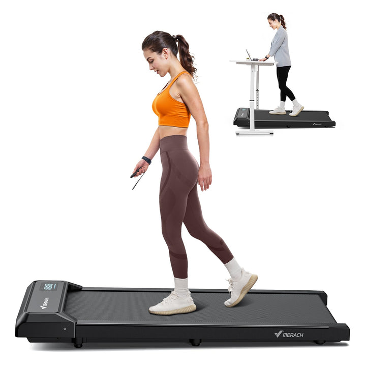 MERACH Walking Pad, 3-in-1 Laufband für Zuhause, Laufband Schreibtisch, Fernbedienung &amp; App Steuerun