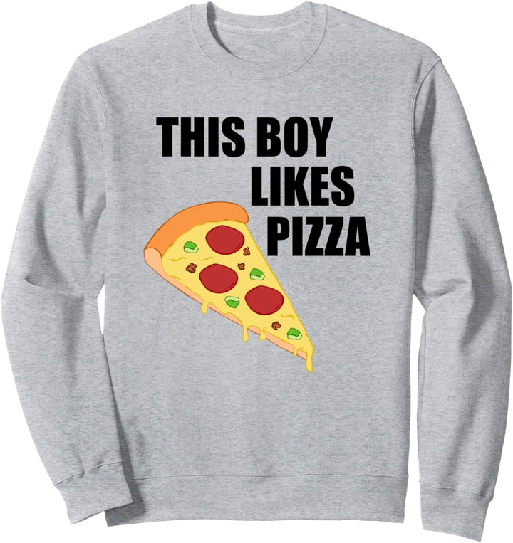 Boy Likes Pizza Lustiger Spruch Pizza Chef Sweatshirt
