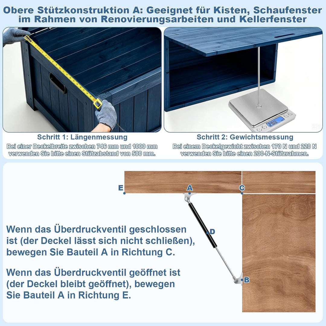 500MM 20.4KG/200N Gasdruckfeder Gasdruckdämpfer 2 Stück mit L Förmigen Gasfeder Haltern Universal Hy