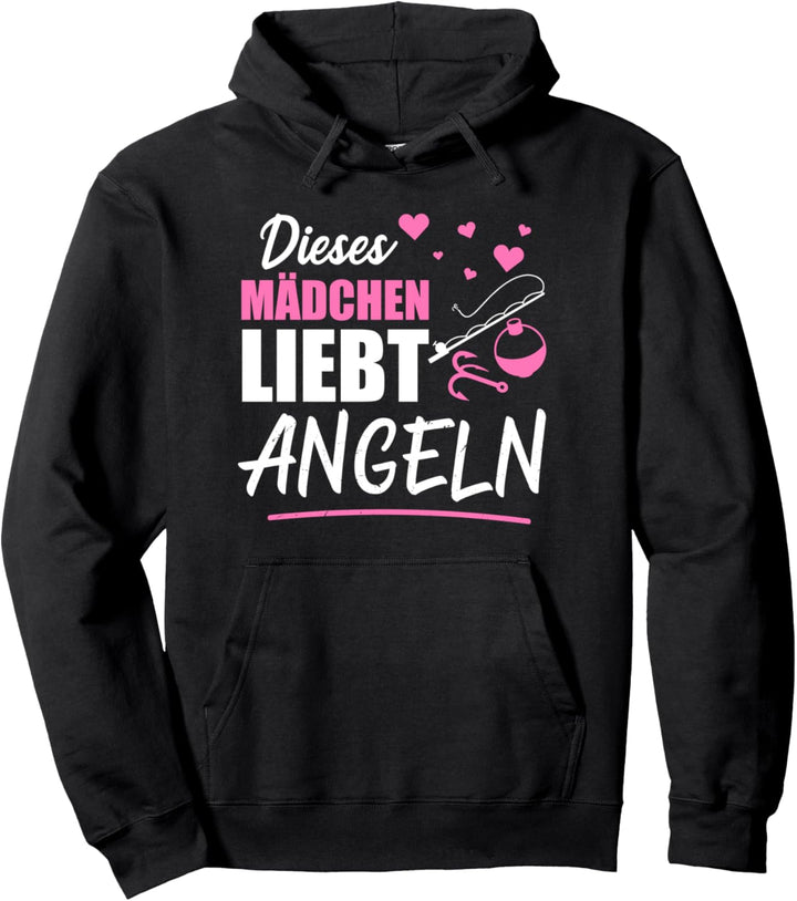 Dieses Mädchen liebt angeln Angler Sprüche Fischer Geschenk Pullover Hoodie
