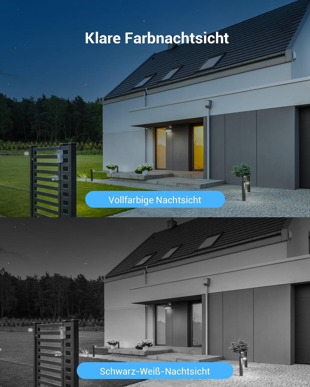 EZVIZ 2K Outdoor WLAN IP Kamera, IP67 Überwachungskamera mit KI-Personenerkennung, Farbnachtsicht, a