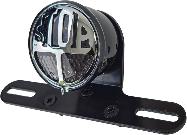 Motorrad LED Millers Stop Rücklicht Bremslicht Custom mit Halterung + E-Geprüft
