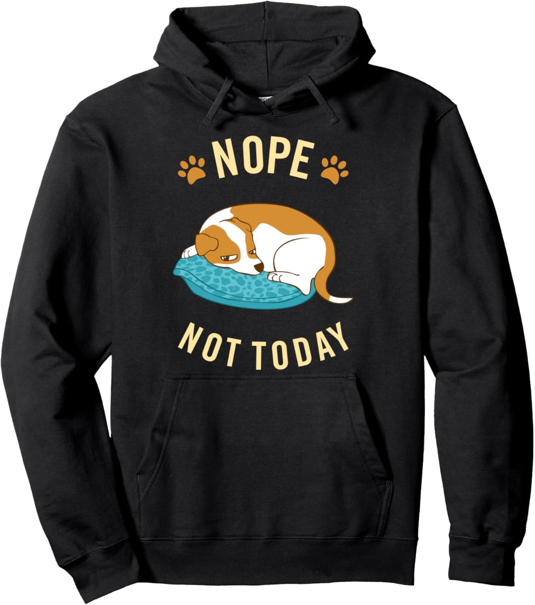 Nope Not Today Sleeping Jack Russell Terrier Hund Schlafen Pullover Hoodie