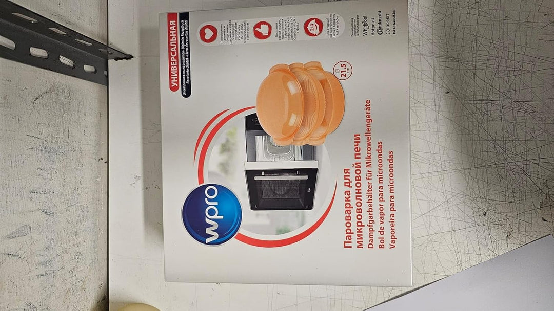 Wpro STM006 Dampfgarbehälter für die Mikrowelle (rund, 1,5 l) orange
