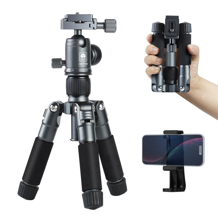 SIRUI Mini Stativ Kamera 52cm Aluminium kleines Tischstativ Reisestativ mit 360° Kugelkopf für DSLR,