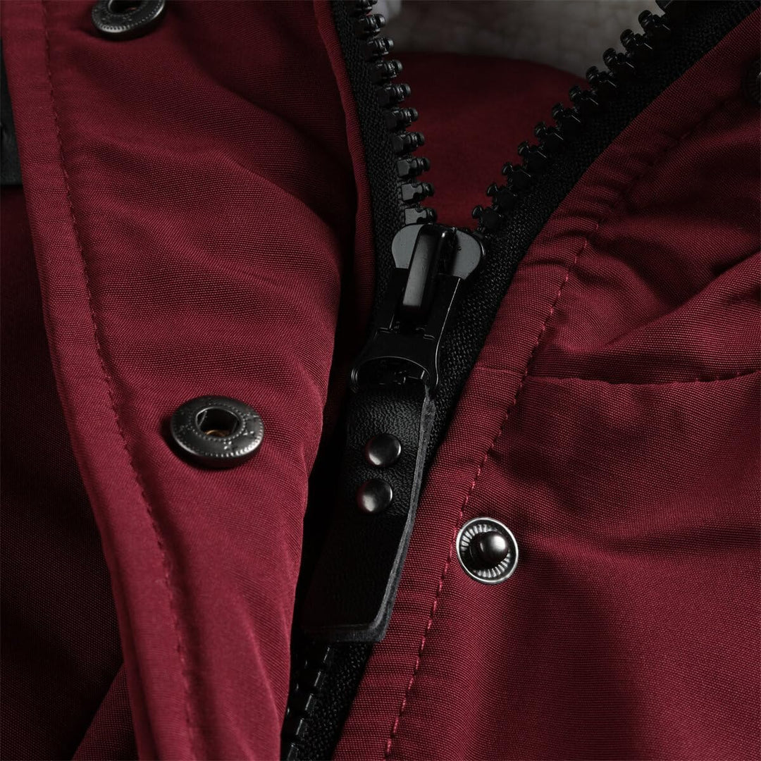YYNUDA Damen Winterparka Dicker Warm Lang Wintermantel mit Fellkapuze Winter Jacke Outdoor Jacke für
