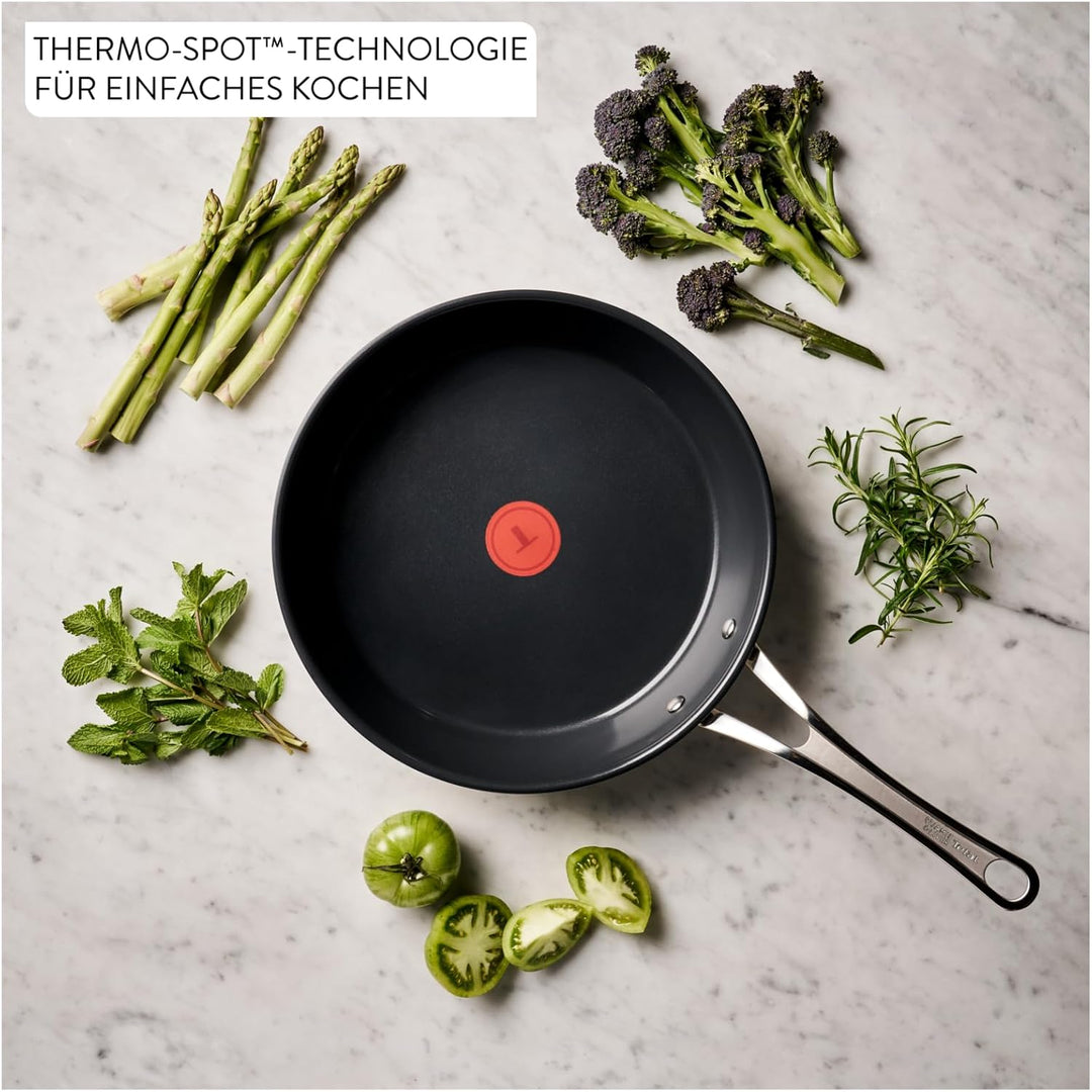 Tefal Jamie Oliver Classic Cook Pfannen-Set 24/28 cm, inkl. Pfannenschoner, antihaftbeschichtete Ker