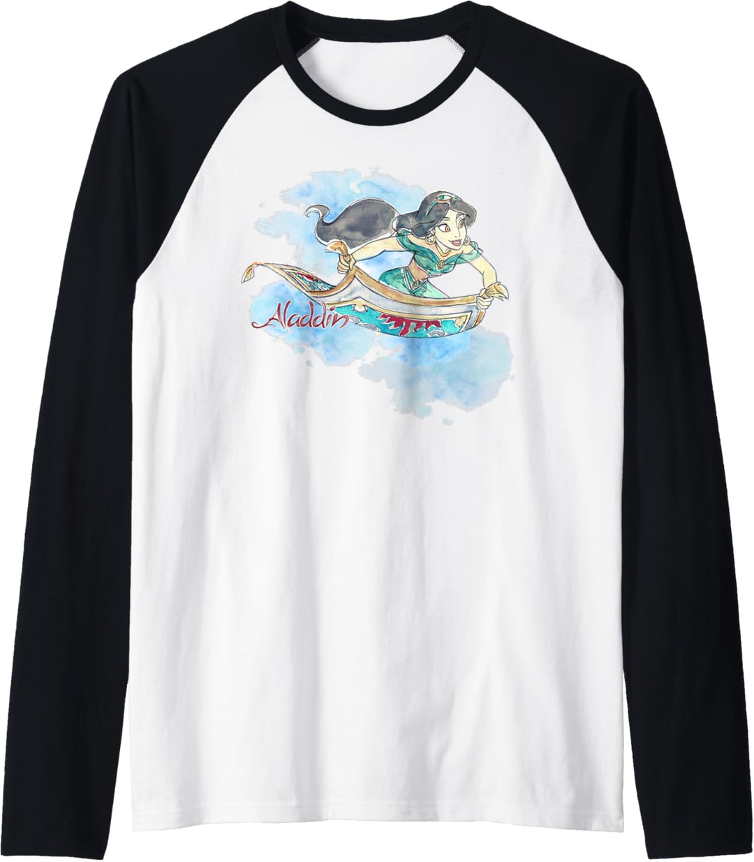Disney Aladdin Jasmine Magic Ride Watercolor Raglan