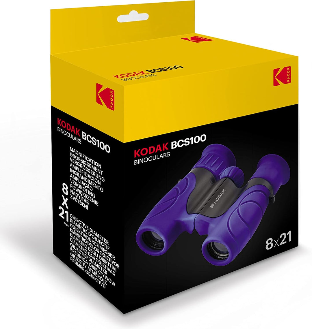 KODAK BCS100 Fernglas für Kinder, kompaktes Binokular für Kinder, weiches Radiergummi, 8-fache Vergr