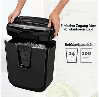 Fellowes Powershred LX25 Aktenvernichter für Partikelschnitt, Schwarz