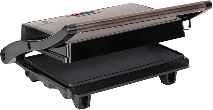 Jata JEGR1106 Elektrischer Grill, 750 W, glatte Antihaft-Platten 22,5 x 14,6 cm, Küche für alle Arte