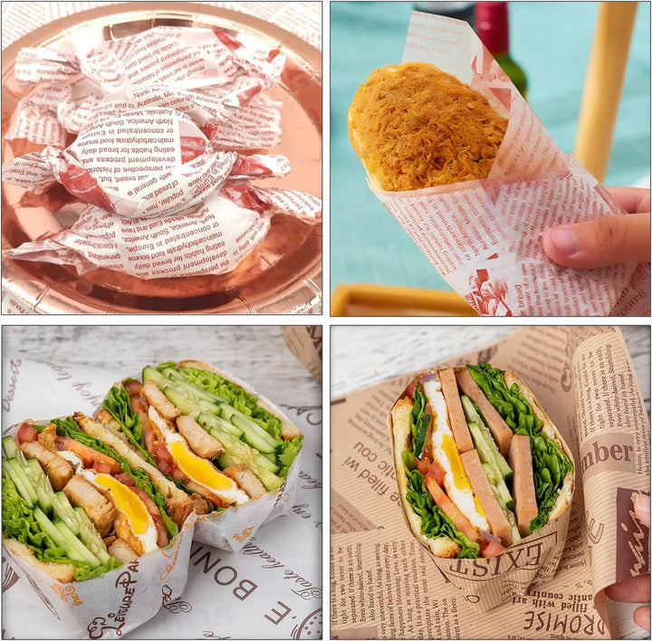 Brotpapier 500 Blatt, 26 * 36cm Käsepapier, Wasserdicht und Öl, Nicht Klebrig, Wachspapier für Leben