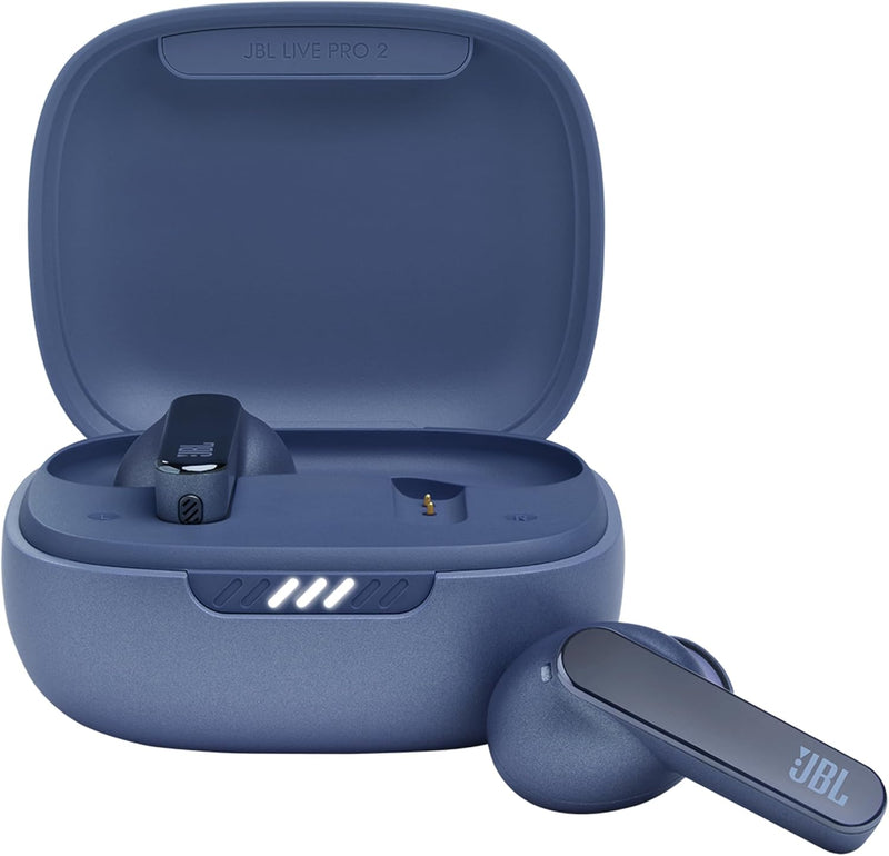 JBL Live Pro 2 TWS – Wasserdichte, True-Wireless In-Ear-Kopfhörer mit Noise-Cancelling in Blau – Mit