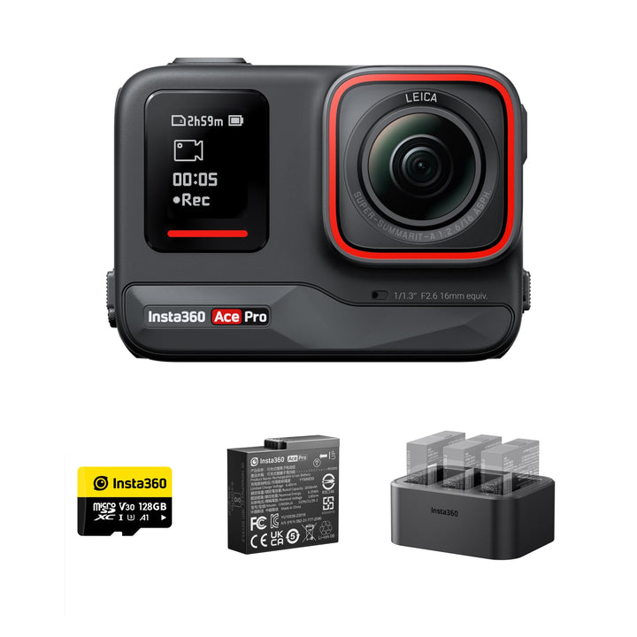 Insta360 Ace Pro Ausdauer-Kit - wasserdichte Action-Kamera, zusammen mit Leica entwickelt, 1/1,3"-Se