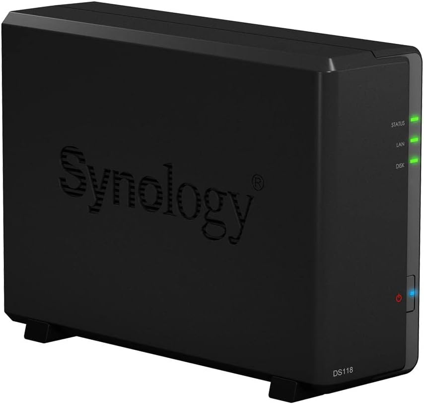 Synology DiskStation DS118 NAS/Storage Server Compact Ethernet LAN Black RTD1296 DS118 2 TB, DS118 2