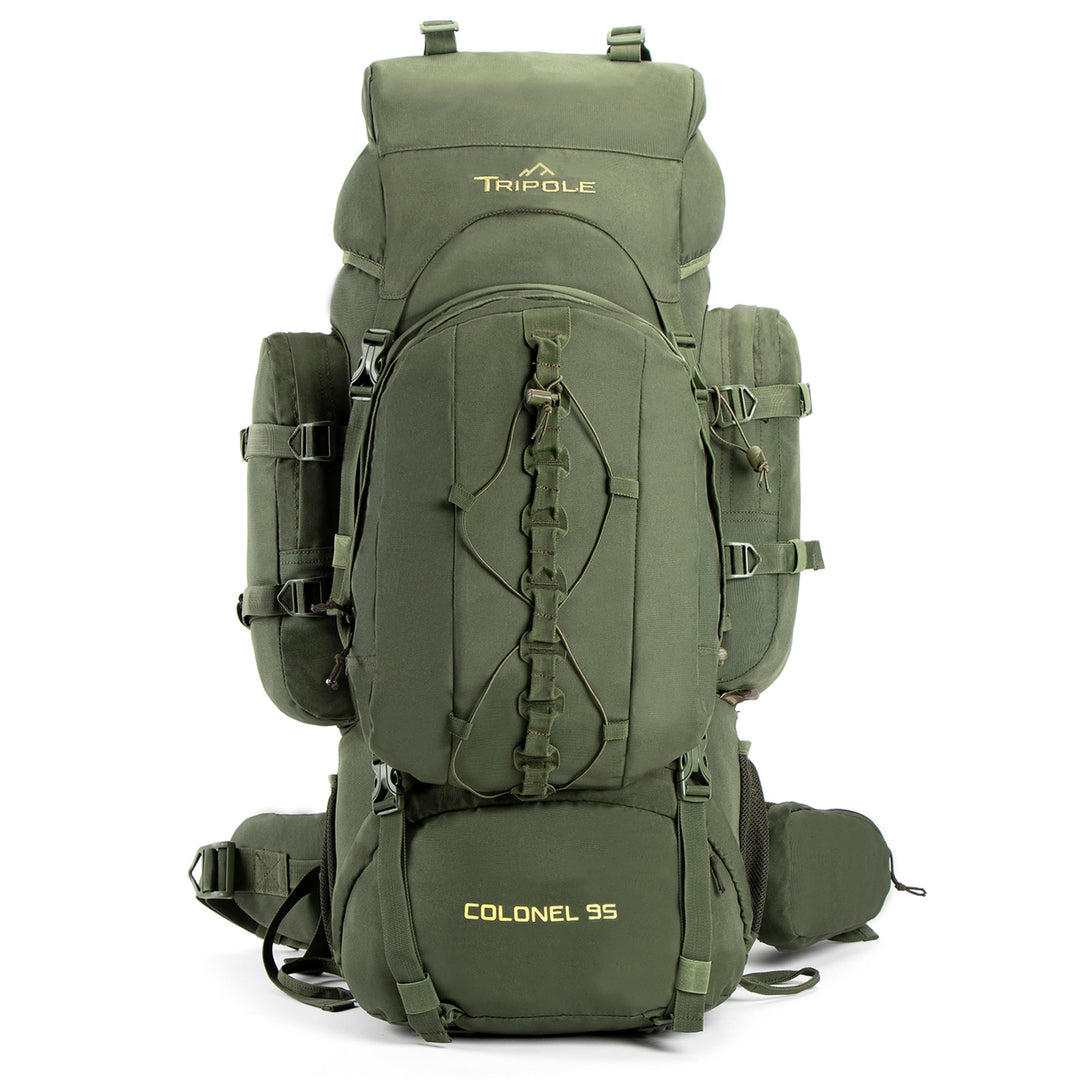 Tripole Rucksack Der Colonel-Serie Mit Innenrahmen - Mit Abnehmbarem Tagesrucksack Und Regenhülle 95