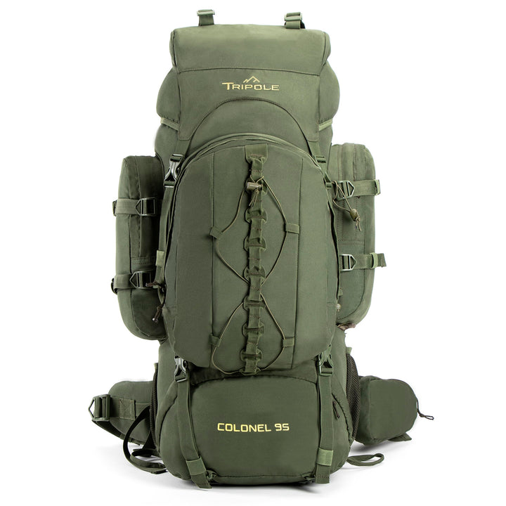 Tripole Rucksack Der Colonel-Serie Mit Innenrahmen - Mit Abnehmbarem Tagesrucksack Und Regenhülle 95