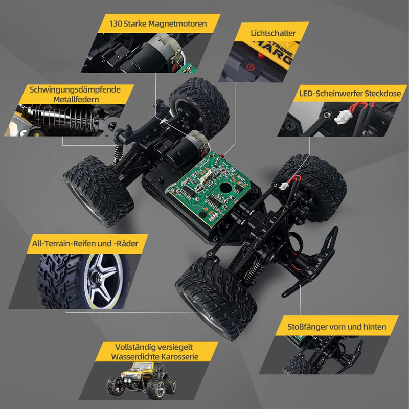 Ferngesteuertes Auto ab 8 6 4 3 Jahre, Monstertruck Ferngesteuert, Auto Ferngesteuert ab 6 Jahre, RC