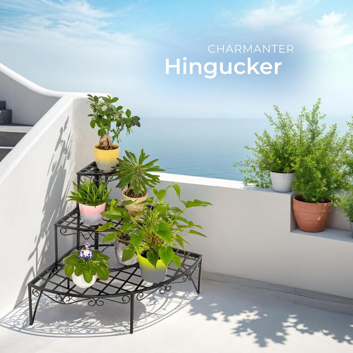 TecTake Pflanzentreppe Blumenbank 3 Stufen - belastbar bis 30 kg - ca. 60x60x60cm - Diverse Modelle