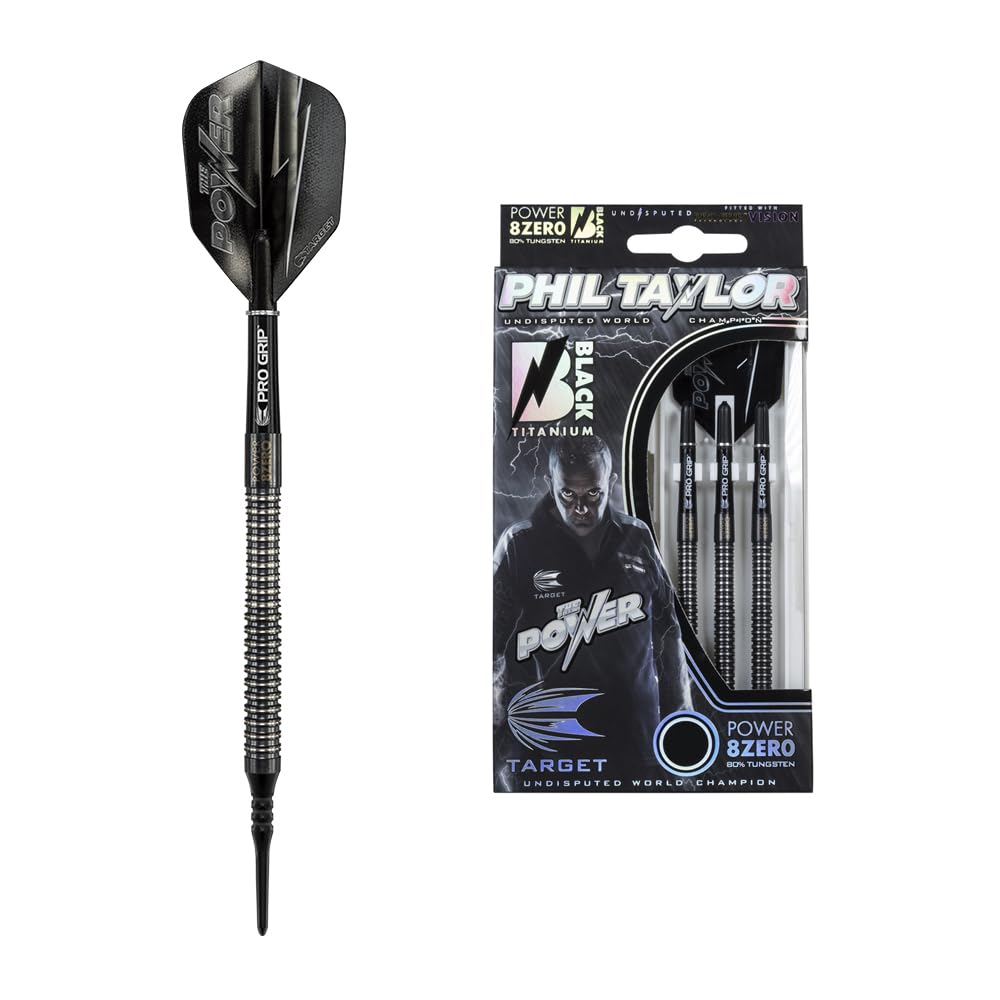 Target Darts Dartpfeile – Phil Taylor Power 8Zero Titan Soft-Tip Darts 19 g, 19 g