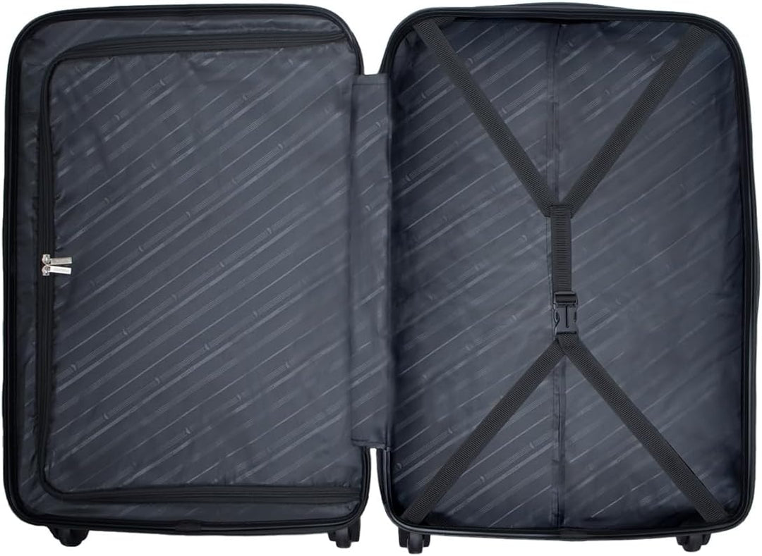 PUCCINI Koffer Alicante Hartschalenkoffer Handgepäck Trolley Leicht Reisekoffer mit 4 Rollen M-L-XL