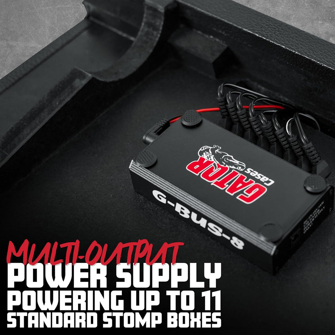 GATOR-Gehäuse Pedalbrett aus Holz 16,5 "x12" mit Nylonhülle und Netzteil 76 x 40,6 cm Holz, 76 x 40,