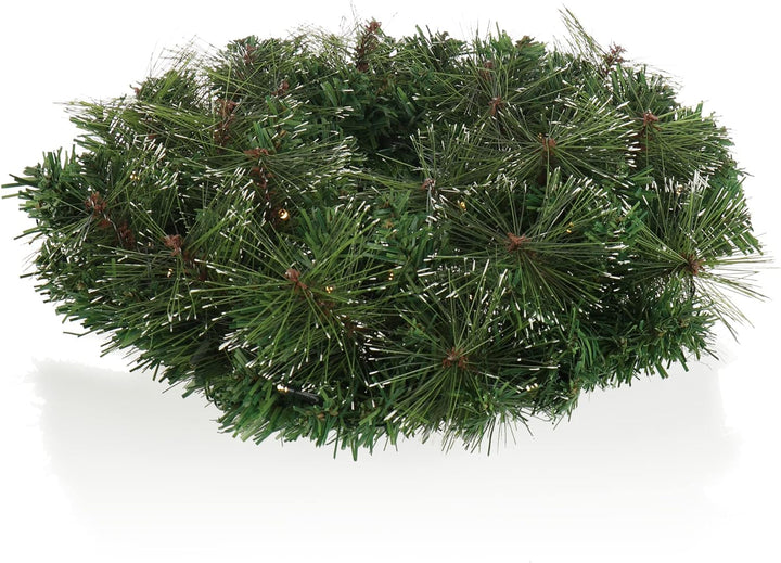 COM-FOUR® LED Türkranz Weihnachten - Adventskranz mit LED-Beleuchtung - tolle Weihnachtsdeko - 40 wa