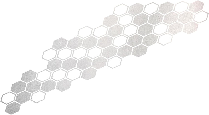 Foliatec 33964 Car Design Sticker Hexagon, 32 x 130 cm, Silber Chrom Matt, silber chrom matt