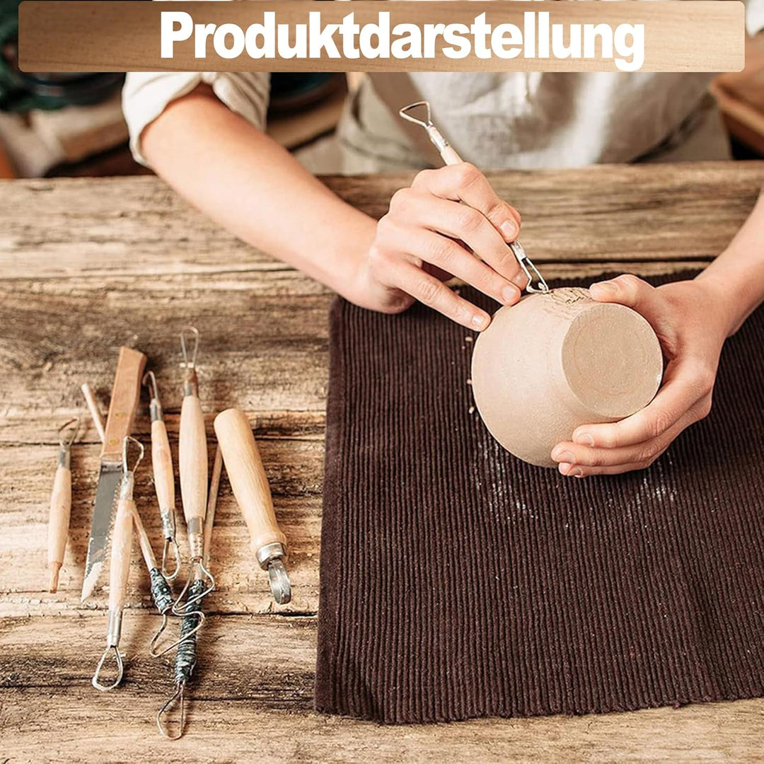 LINPHCEY Modellierwerkzeug-Set aus Ton, einfach zu bedienen, doppelseitiges Polymer- und Keramik-Sch
