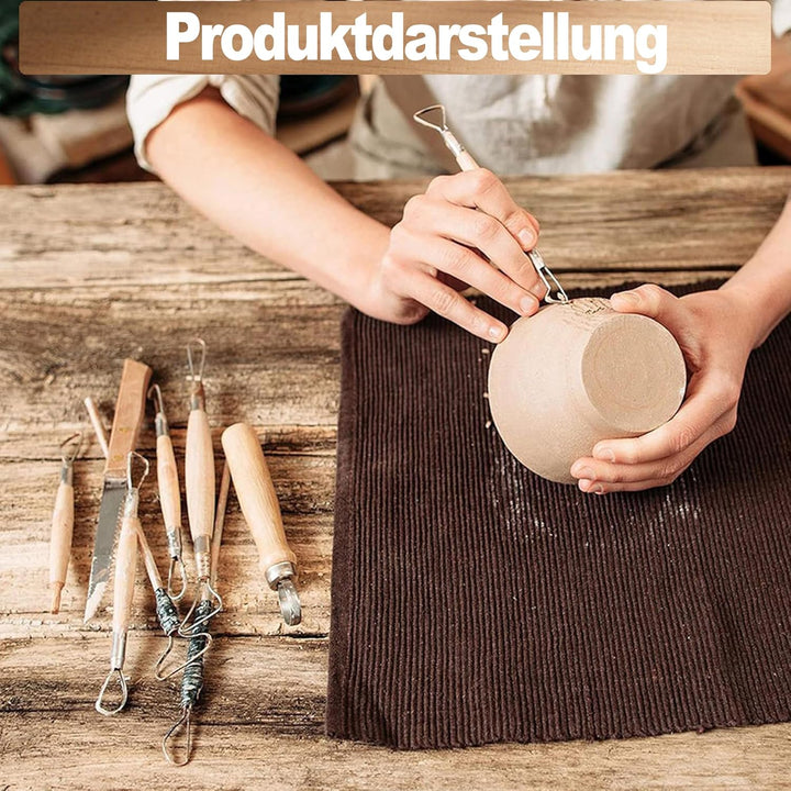 LINPHCEY Modellierwerkzeug-Set aus Ton, einfach zu bedienen, doppelseitiges Polymer- und Keramik-Sch