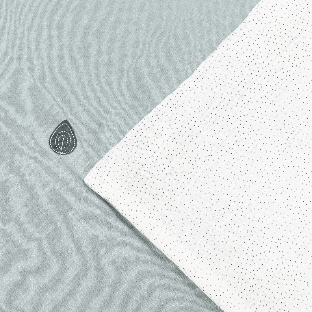 Nattou Grosse Kuscheldecke für Babys aus 100 % Baumwolle (Musselin), Elefant Axel, 135 x 100 cm, Lun