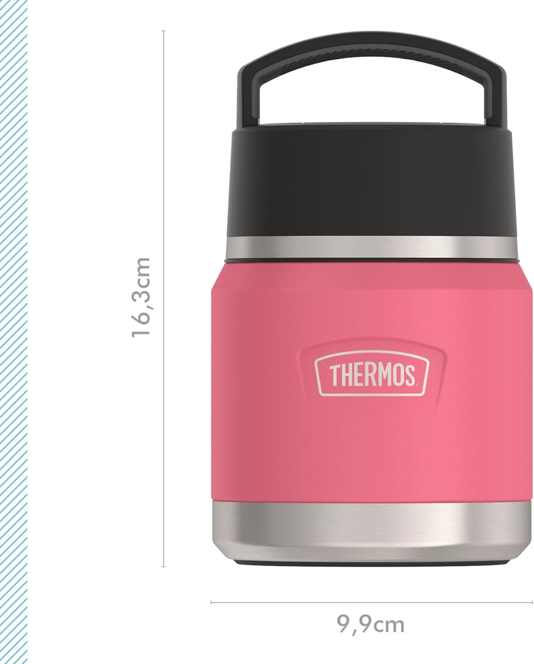 Thermos ICON Kids Thermobehälter für Essen 0,35l, pink, Edelstahl, absolut dicht, hält Speisen 12h h
