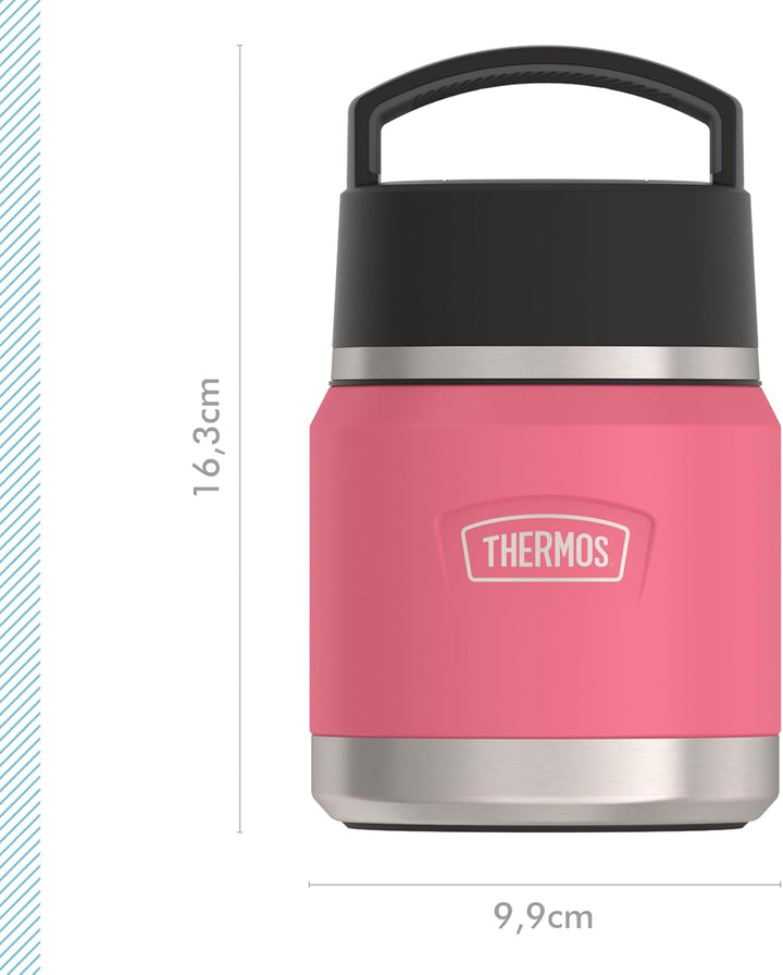 Thermos ICON Kids Thermobehälter für Essen 0,35l, pink, Edelstahl, absolut dicht, hält Speisen 12h h