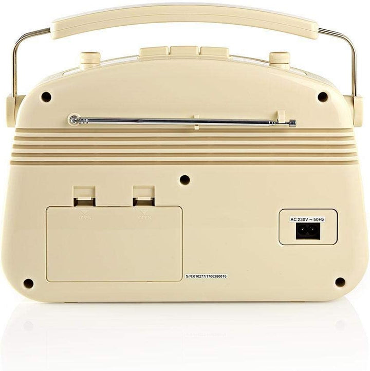 Nedis - UKW-Radio - 60 W - Bluetooth® - Retro-Design - Built-In Lithium-Ion - Integrierte Mikrofon -