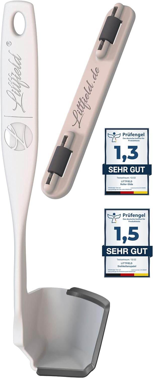 Littfield Drehkellenspatel & Roller-Slide - Thermomix Zubehör Set TM6 & TM5 - Spatel und Gleitbrett