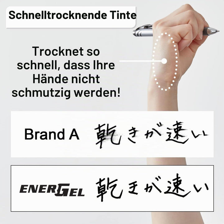 Pentel BL77-DO EnerGel Gel-Tintenroller mit Druckmechanik, 0,7 mm Kugeldurchmesser = 0,35 mm Strichs