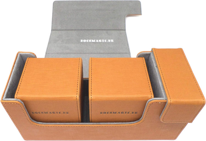 docsmagic.de Premium Magnetic Tray Long Box Gold Small + 2 Flip Boxes - Gold Small + 2 Flip Boxes Go