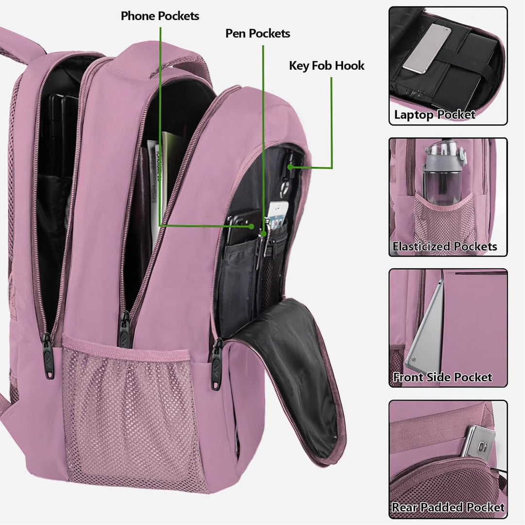 MATEIN Business Laptop Rucksack 15,6 Zoll Reise Laptoptasche mit USB Ladeanschluss Wasserabweisend D