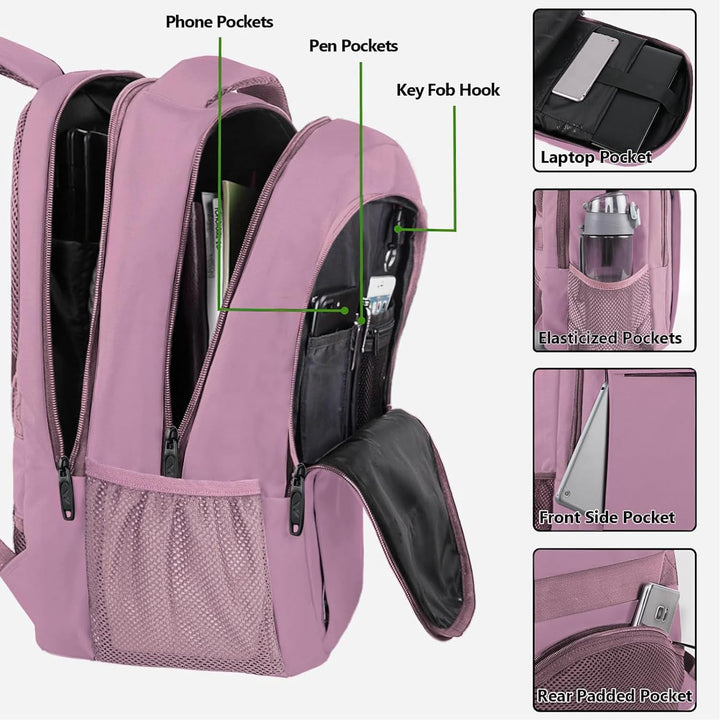 MATEIN Business Laptop Rucksack 15,6 Zoll Reise Laptoptasche mit USB Ladeanschluss Wasserabweisend D