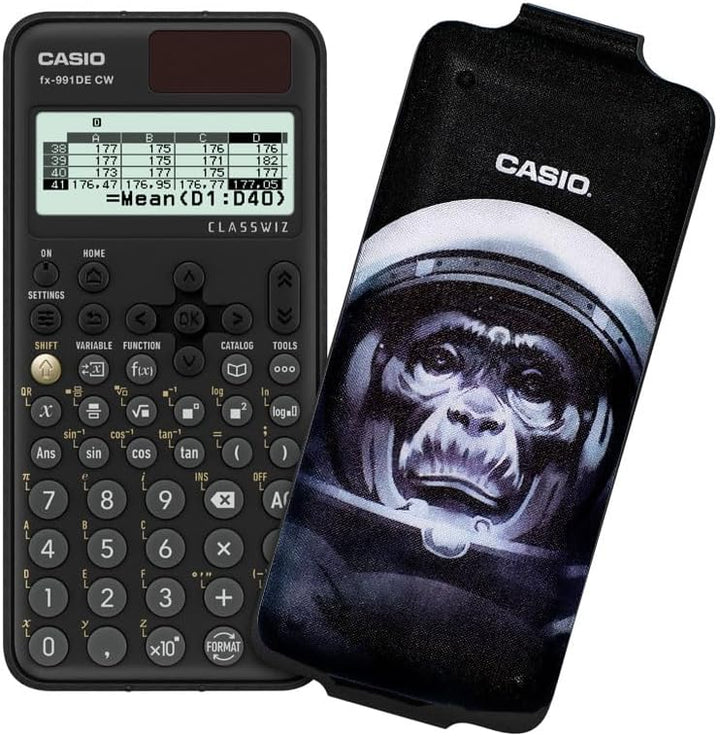 Casio FX-991DE CW ClassWiz technisch wissenschaftlicher Rechner mit Art-case "space monkey", deutsch
