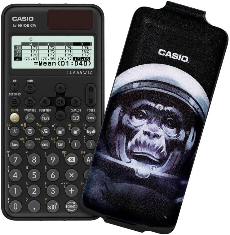 Casio FX-991DE CW ClassWiz technisch wissenschaftlicher Rechner mit Art-case "space monkey", deutsch